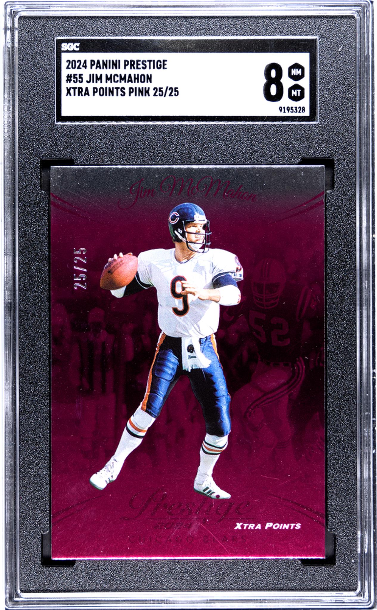 2024 Panini Prestige #55 Jim Mcmahon Xtra Points Pink 25/25 SGC 8