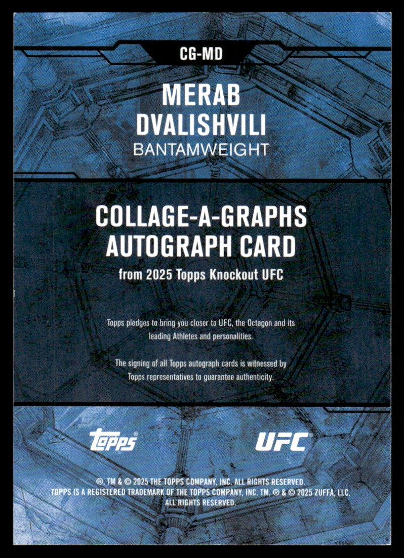 2025 Topps Knockout CG-MD Merab Dvalishvili Collage-A-Graphs /99 Auto