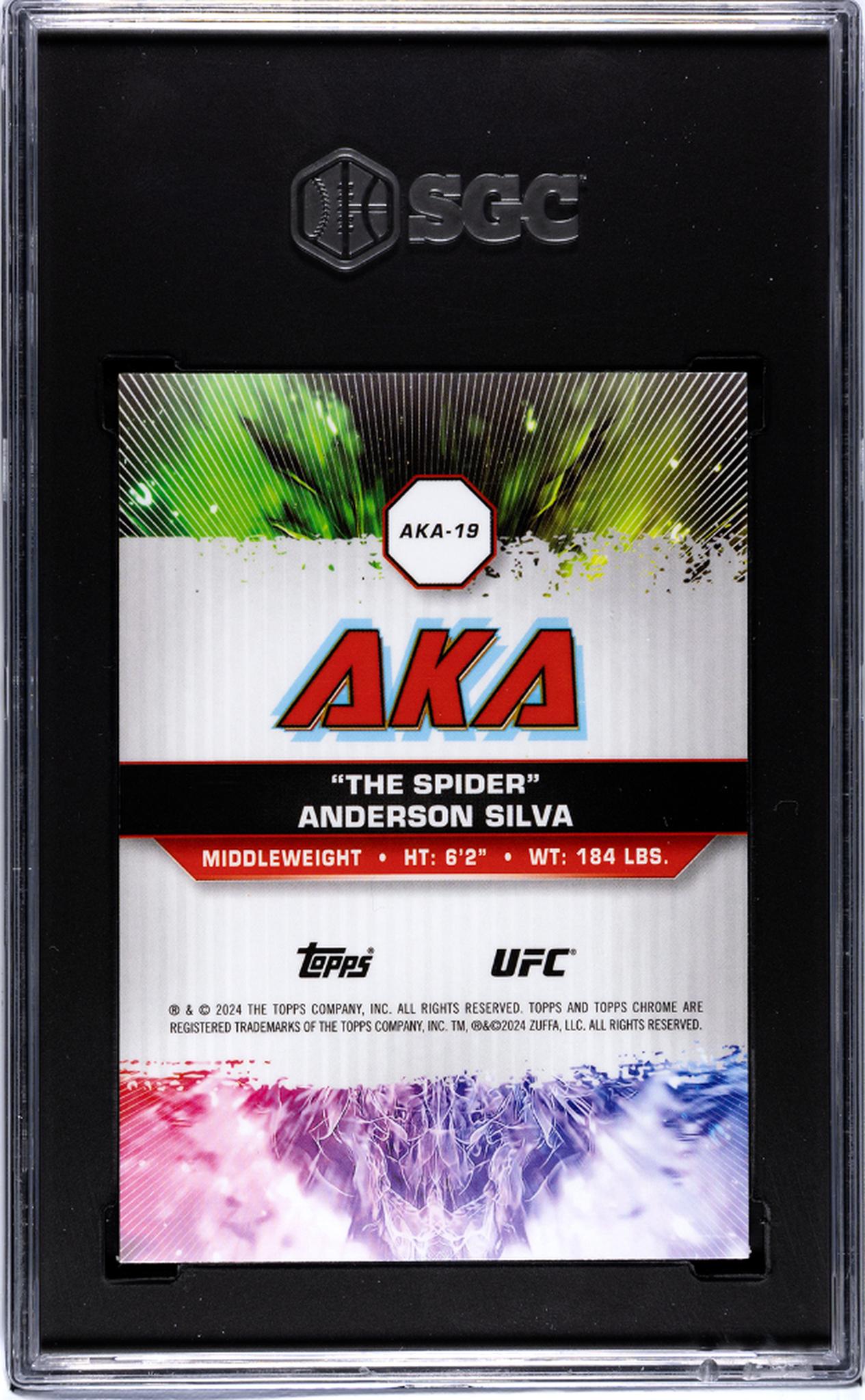 2024 Topps Chrome #AKA-19 Anderson Silva AKA SGC 10