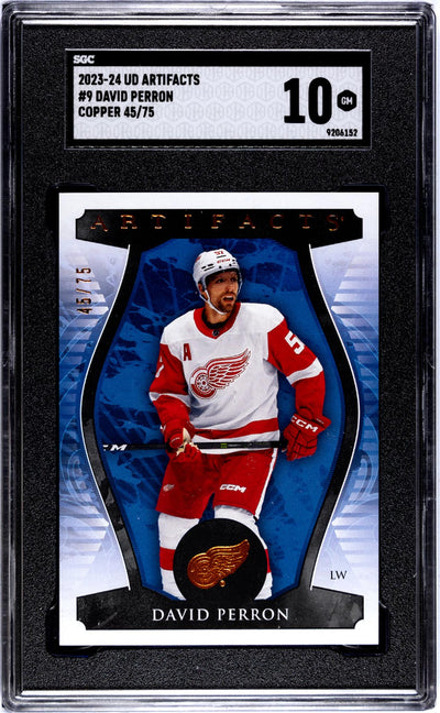 2023-24 Upper Deck Artifacts David Perron #9 Copper /75 SGC 10