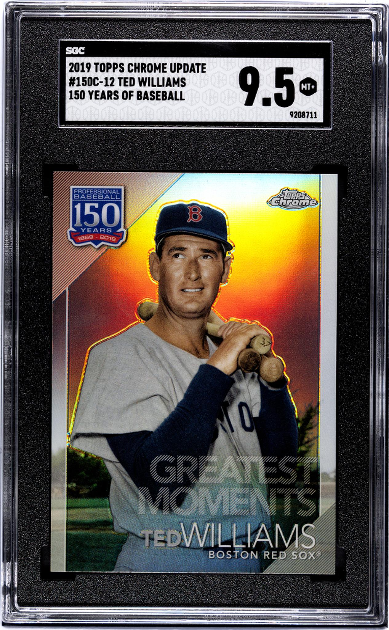 2019 Topps Chrome Update #150C-12 Ted Williams 150 Years Of Baseball SGC 9.5