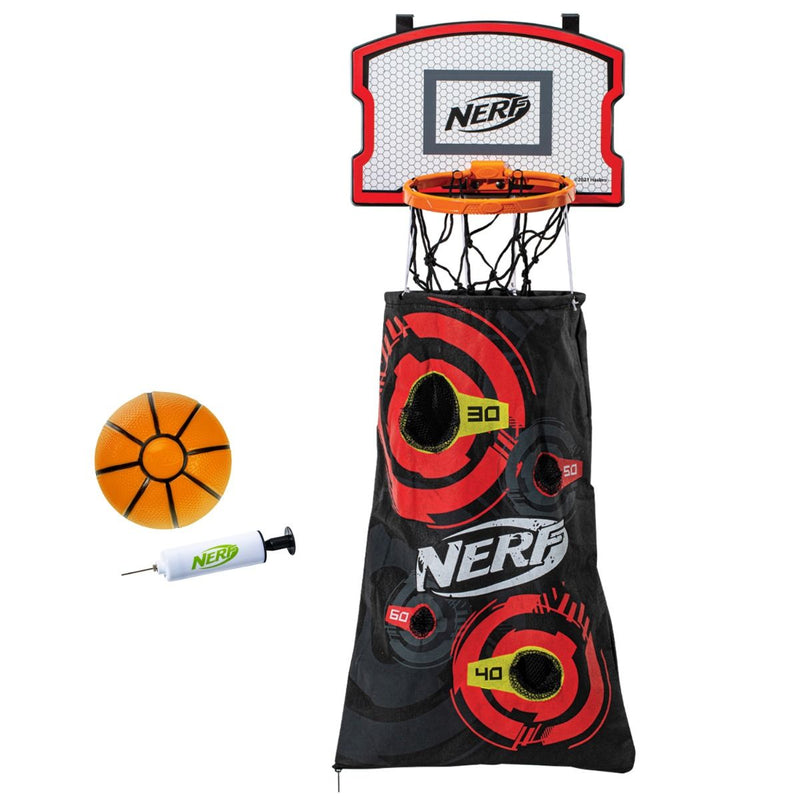 Nerf 3-In-1 Laundry Layup Over-the-Door Basketball Hoop with Laundry Bag