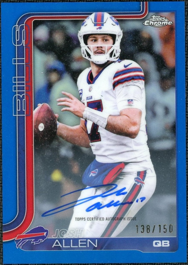 2025 Topps Chrome Josh Allen Auto Autograph Blue Refractor #/150