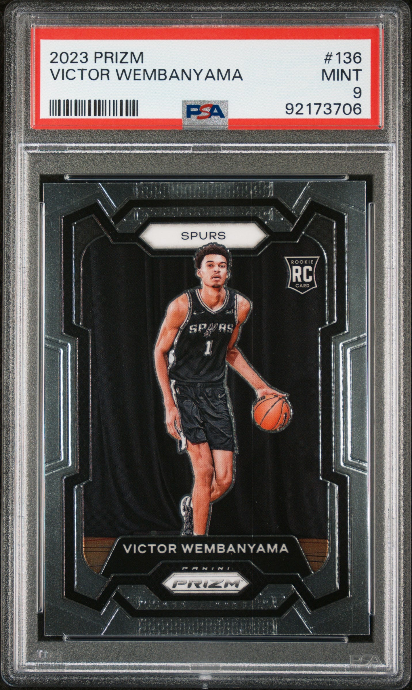 2023 Panini Prizm Victor Wembanyama #136 PSA 9