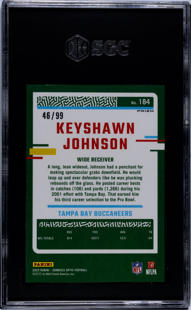 2023 Donruss Optic #184 Keyshawn Johnson /99 SGC 9.5