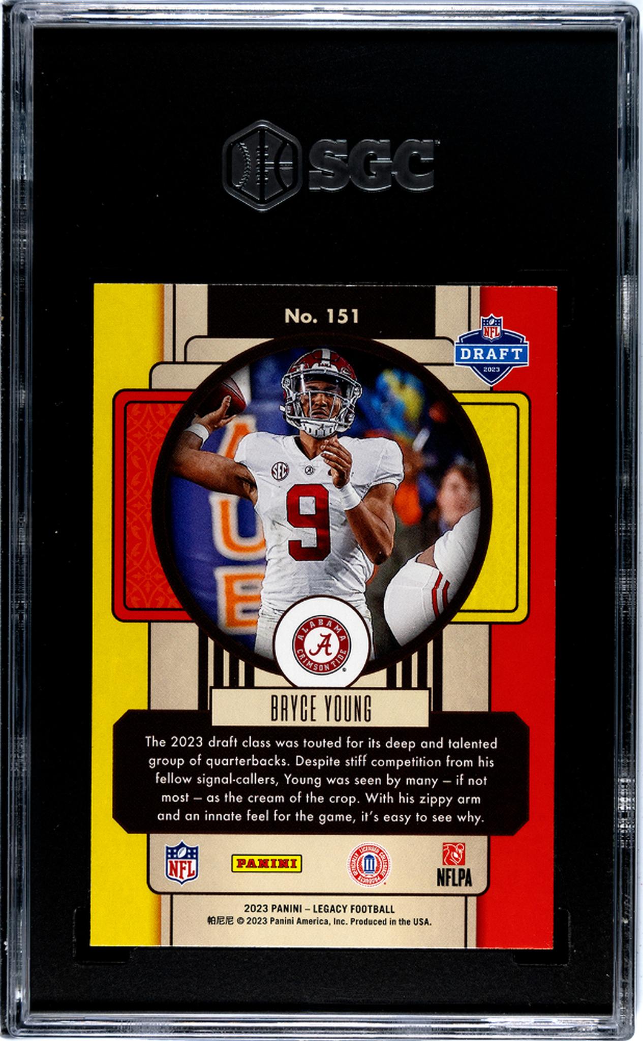 2023 Panini Legacy #151 Bryce Young  Rookie  SGC 9.5