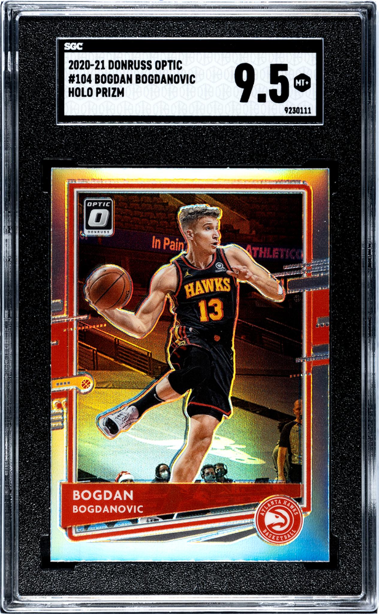 2020-21 Donruss Optic #104 Bogdan Bogdanovic Holo Prizm SGC 9.5