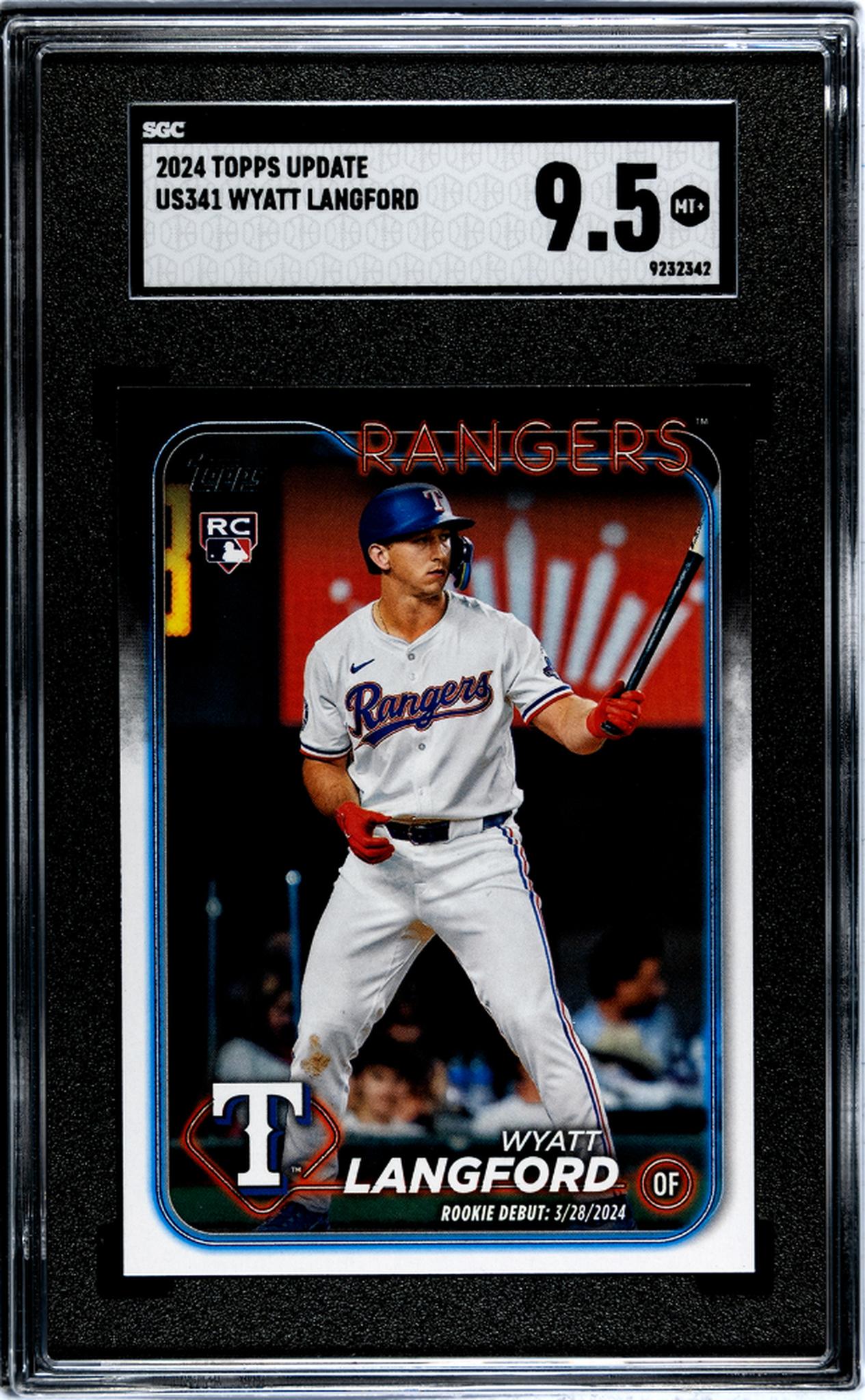 2024 Topps Update Wyatt Langford #US341 RC SGC 9.5