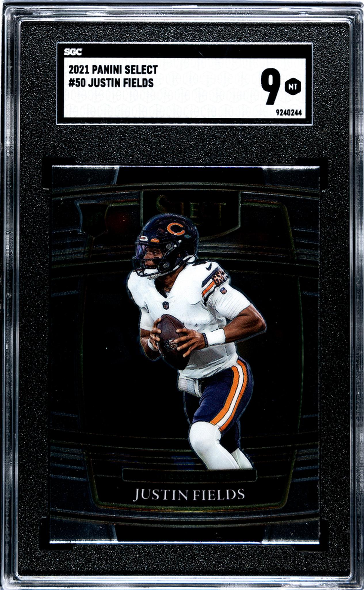 2021 Panini Select Concourse Justin Fields #50 SGC 9