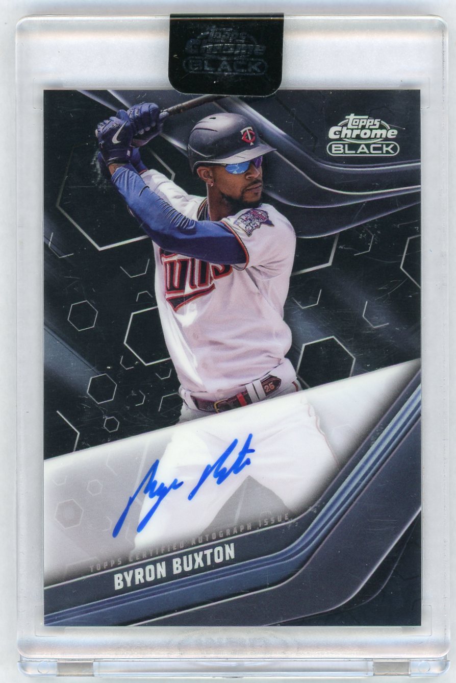 2023 Topps Chrome Black #CBA-BB Byron Buxton Auto Sealed