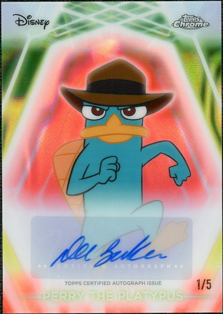2026 Topps Chrome Disney CNA-DBB Perry the Platypus Red Auto 1/5