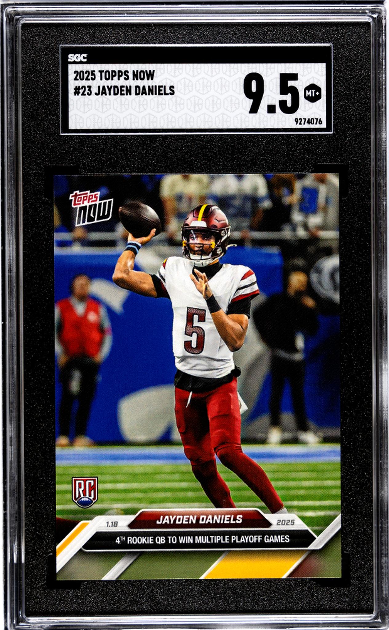 2025 Topps Now #23 Jayden Daniels SGC 9.5
