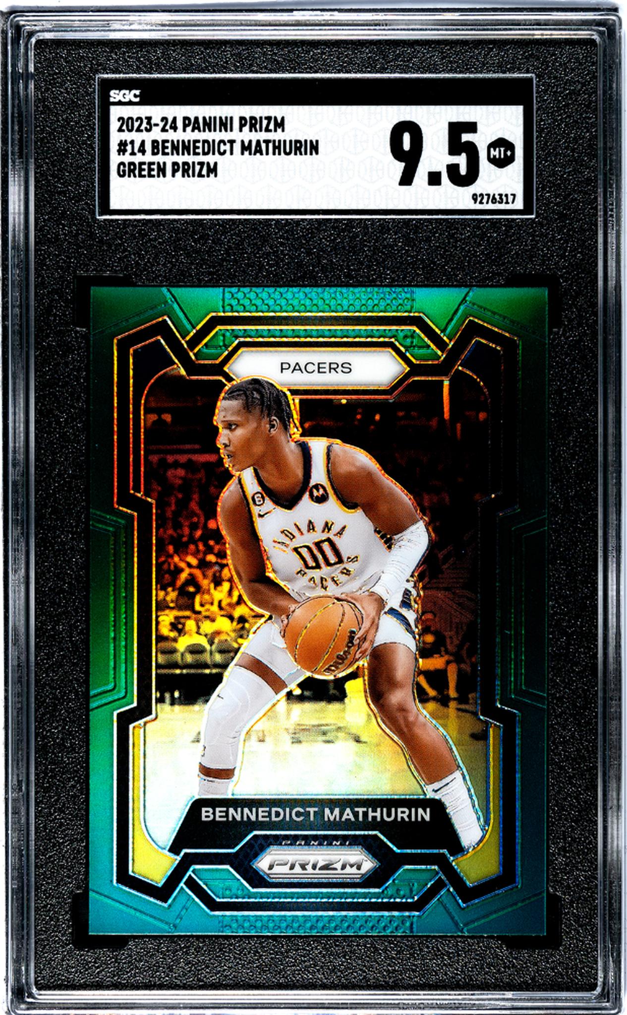 2023-24 Panini Prizm #14 Bennedict Mathurin Green Prizm SGC 9.5