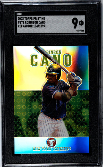 2003 Topps Pristine Robinson Cano #179 Refractor /1599 SGC 9