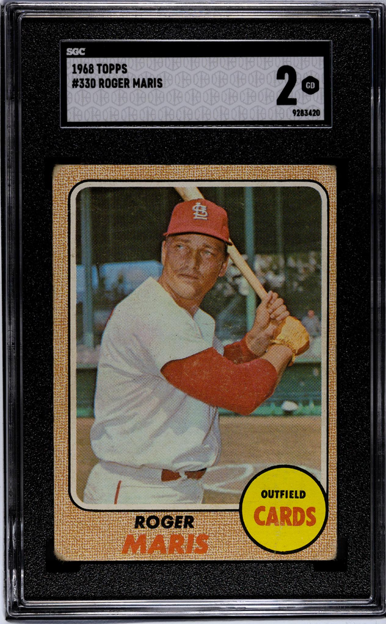 1968 Topps #330 Roger Maris SGC 2