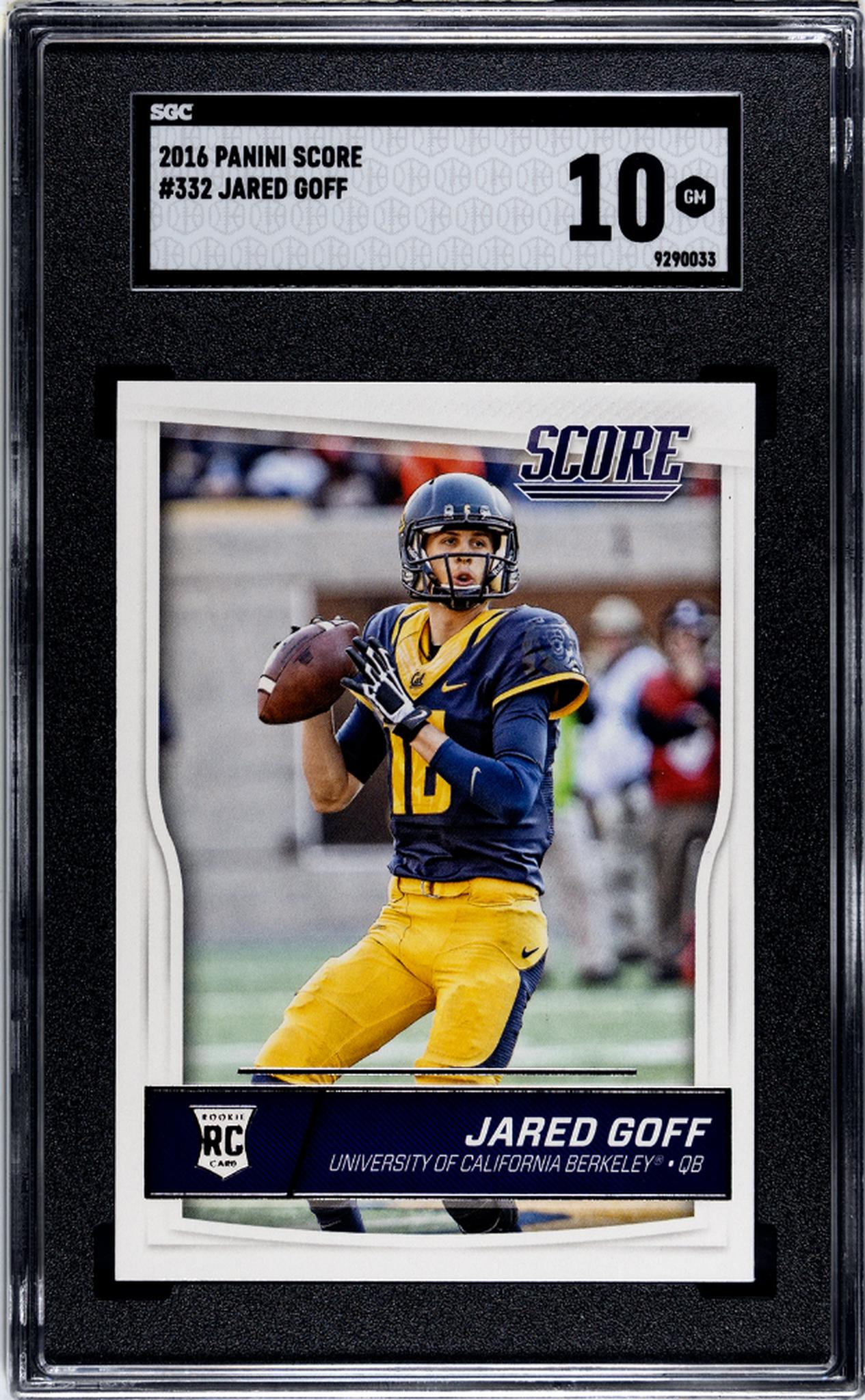 2016 Panini Score Jared Goff #332 SGC 10