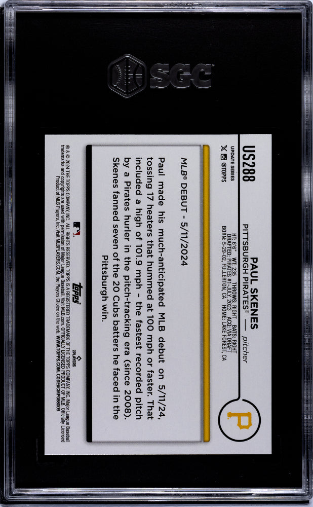 2024 Topps Update #US288 Paul Skenes SGC 9.5
