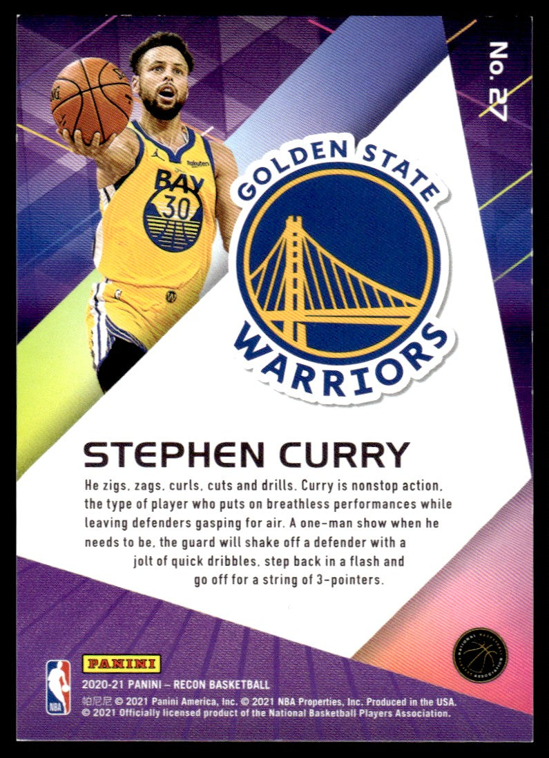 2020 Panini Recon Gold /10 #27 Stephen Curry