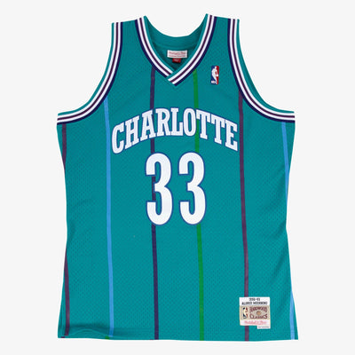 Mitchell & Ness Alonzo Mourning Teal Charlotte Hornets 1992/93 Hardwood Classics Swingman Player Jersey