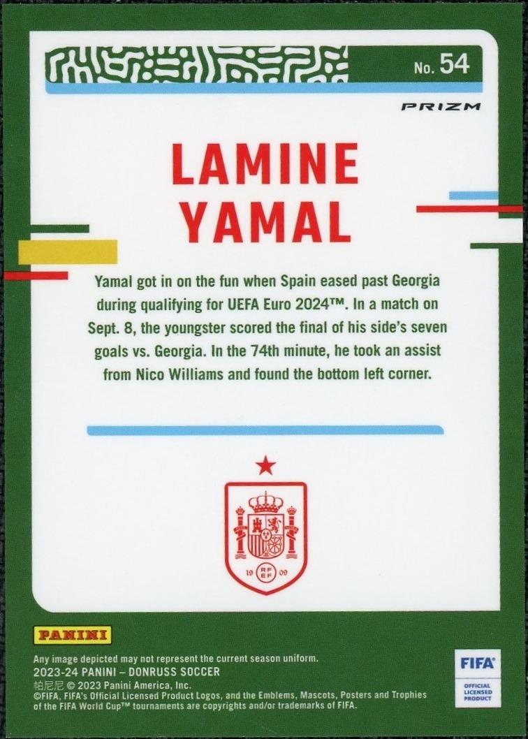 2023 Donruss Optic 54 Lamine Yamal Cracked Ice