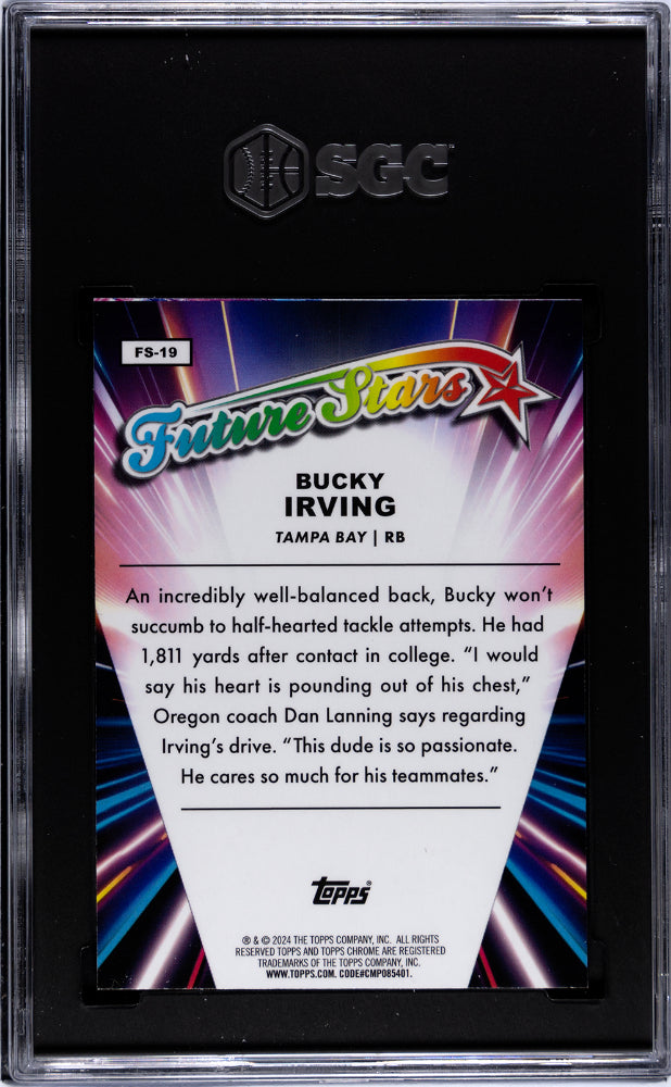 2024 Topps Chrome Future Stars Bucky Irving #FS-19 RC SGC 8