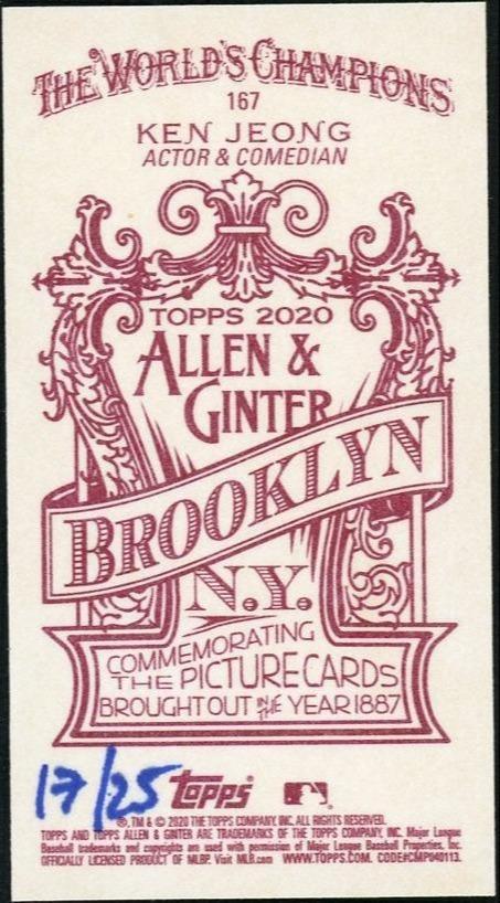 2020 Allen & Ginter 167 Ken Jeong /25