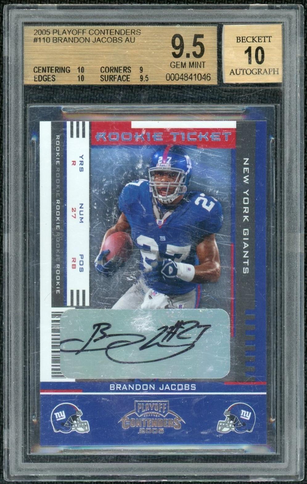 2005 Contenders 110 Brandon Jacobs BGS 9.5