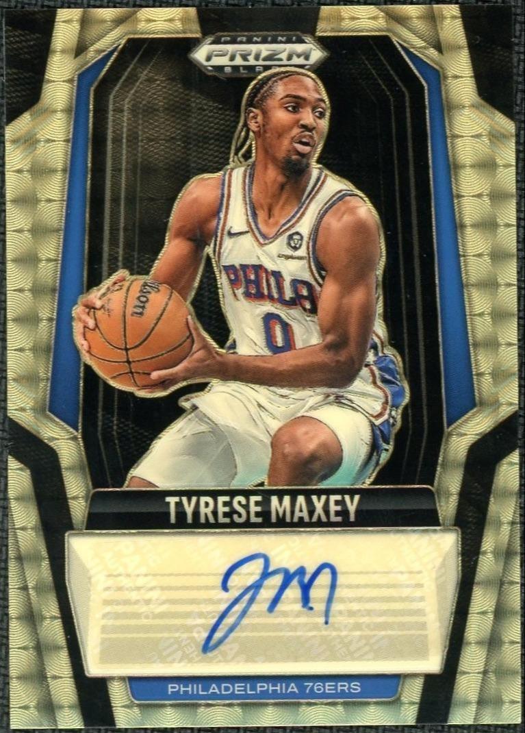 2024 Prizm SIG-MAX Tyrese Maxey Gold Vinyl Auto /5