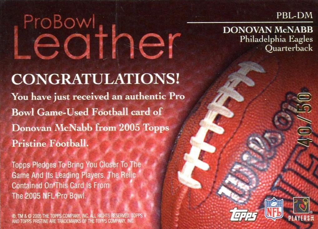 2005 Topps Pristine PBL-DM Donovan McNabb 40/50
