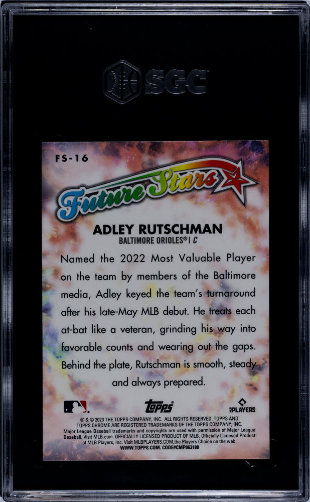 2023 Topps Chrome Future Stars Adley Rutschman #FS-16 RC SGC 10