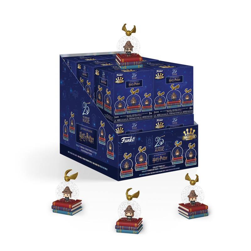Funko Enhanced Mini: Harry Potter - Character with Sorting Hat Glitter Globe