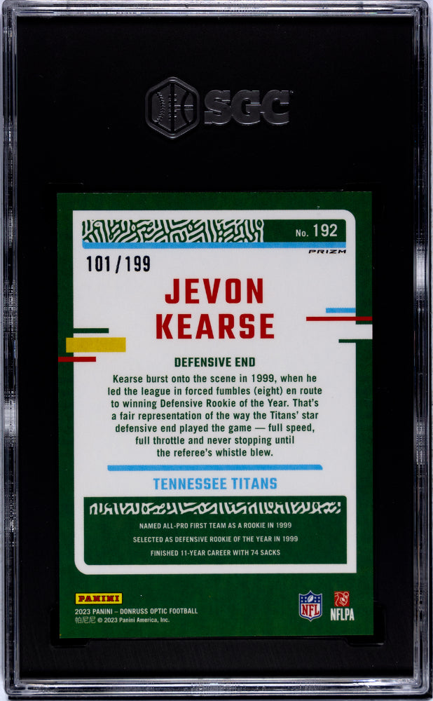 2023 Panini Donruss Optic #192 Jevon Kearse Blue /199  SGC 9