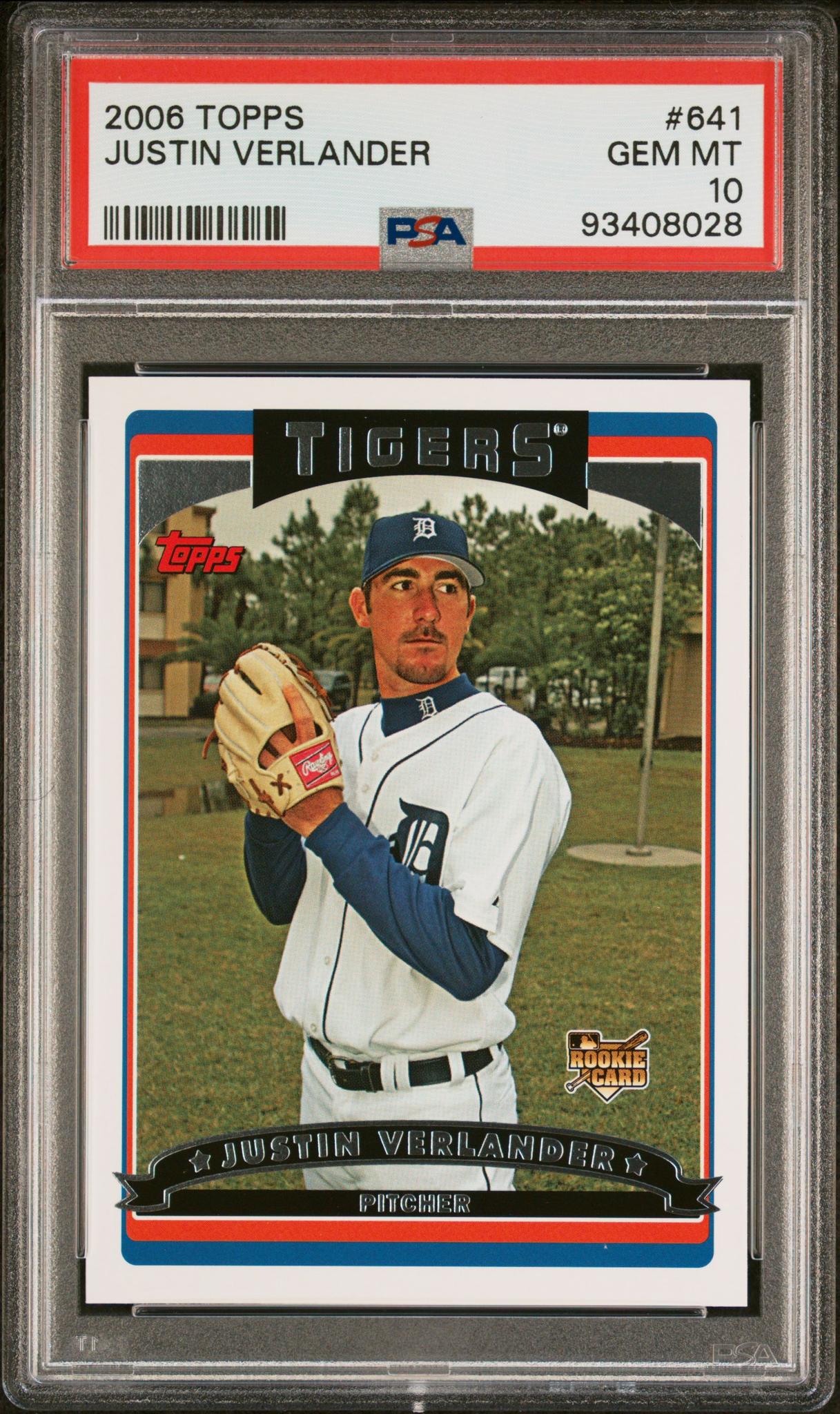 2006 Topps Justin Verlander #641 RC PSA 10