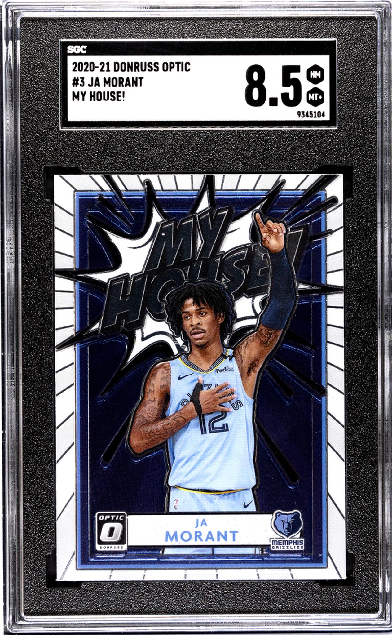 2020-21 Donruss Optic #3 Ja Morant My House! SGC 8.5