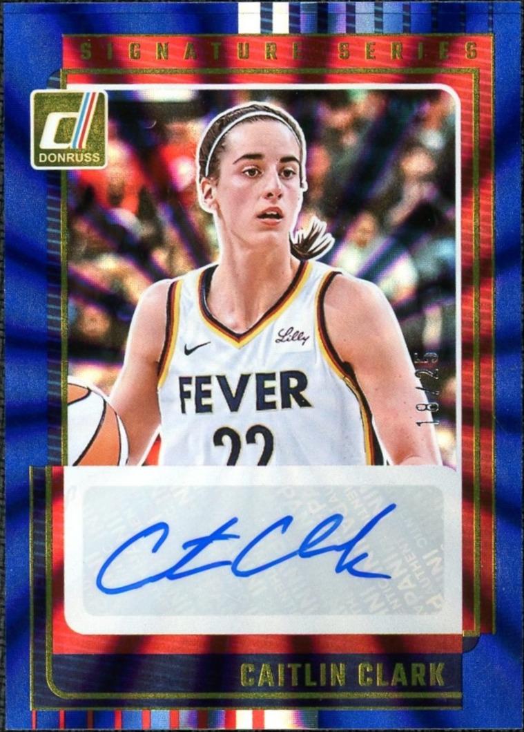 2025 Donruss SS-CC Caitlin Clark Signature Series Blue 18/25