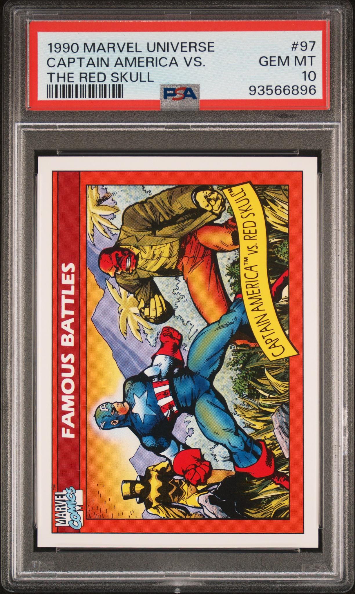1990 Marvel Universe I #97 Captain America/Red Skull Famous Battles PSA 10