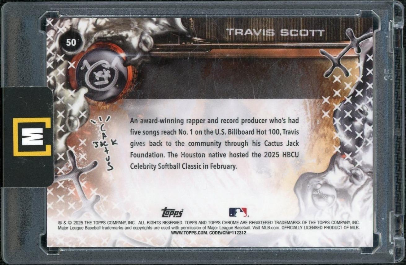 2025 Topps Chrome x Catctus Jack Travis Scott Gold Refractor /50
