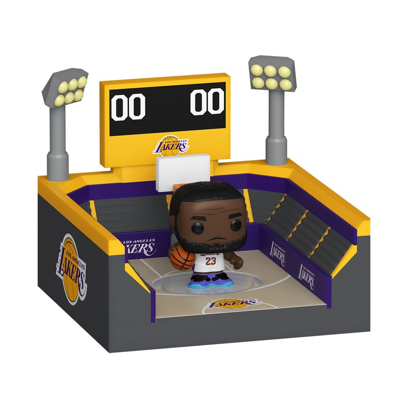 Funko Bitty Pop! Town: NBA Lakers - LeBron James & Basketball Arena