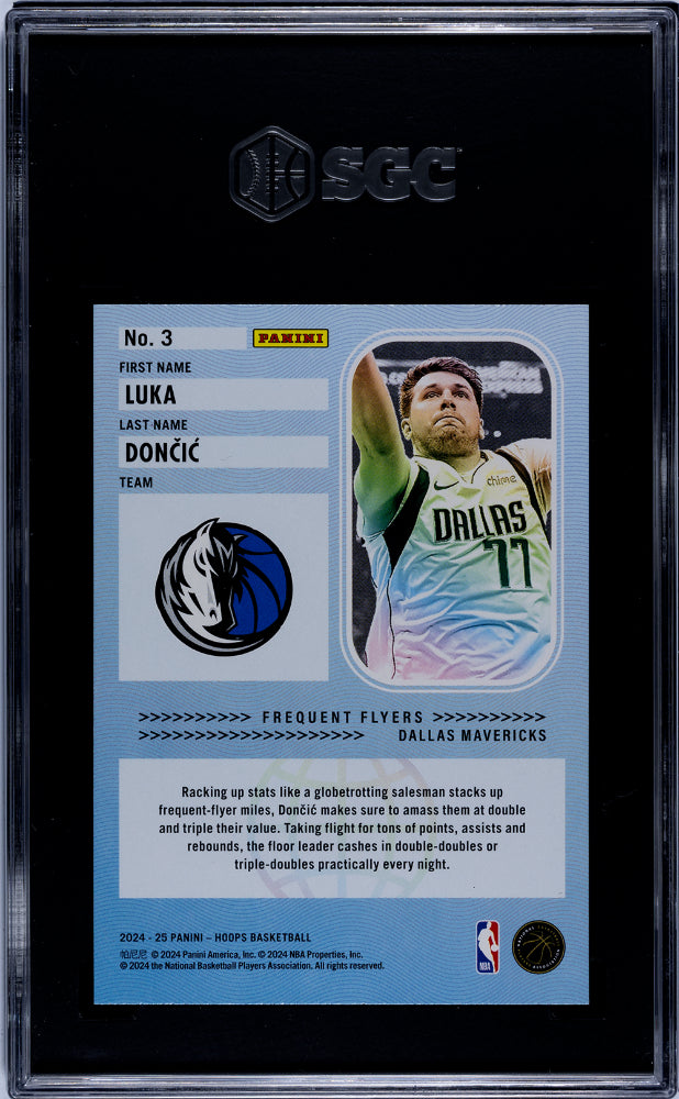 2024 Panini Hoops Frequent Flyers Luka Doncic #3 SGC 9.5