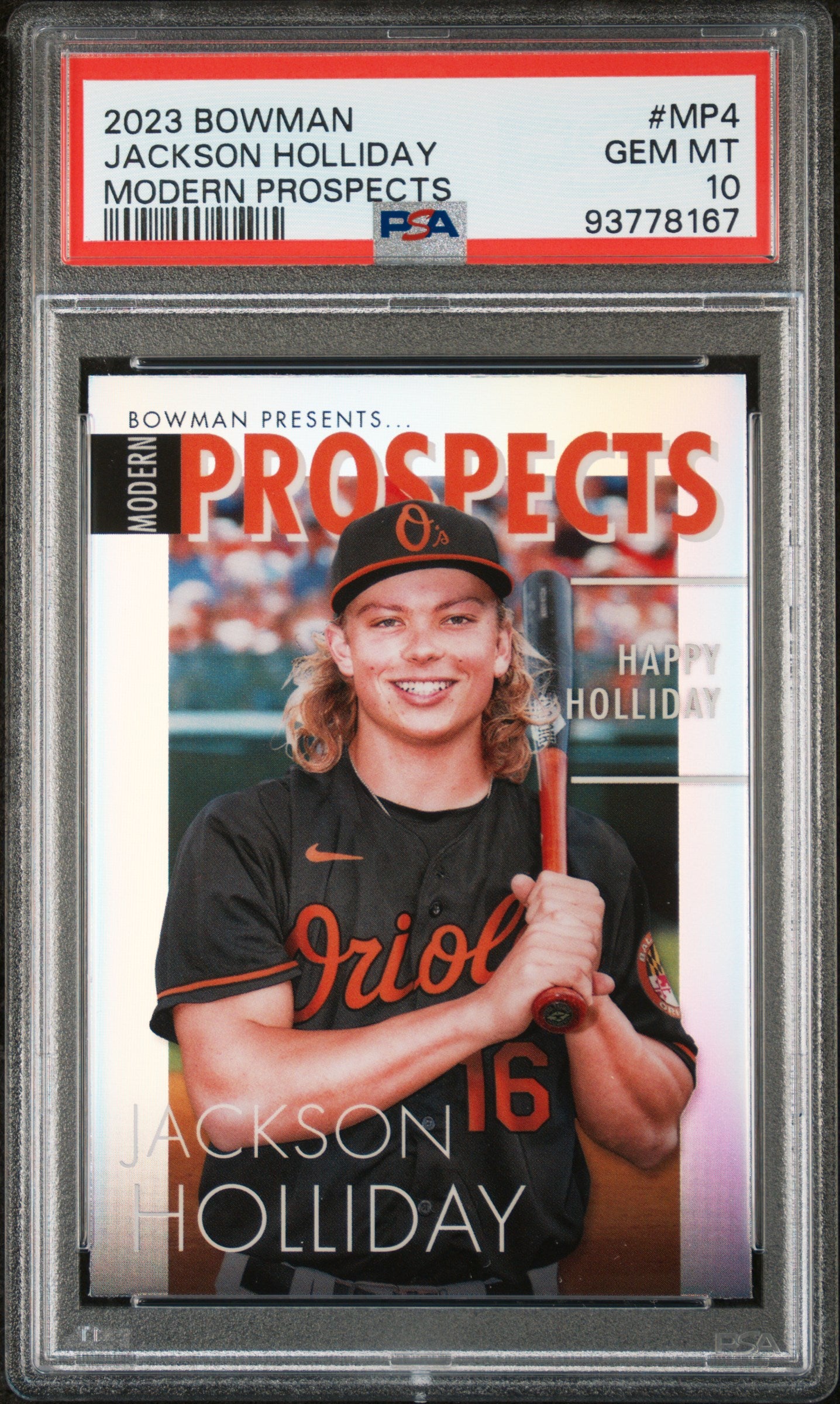 2023 Topps Bowman Modern Prospects Jackson Holliday #MP4 PSA 10
