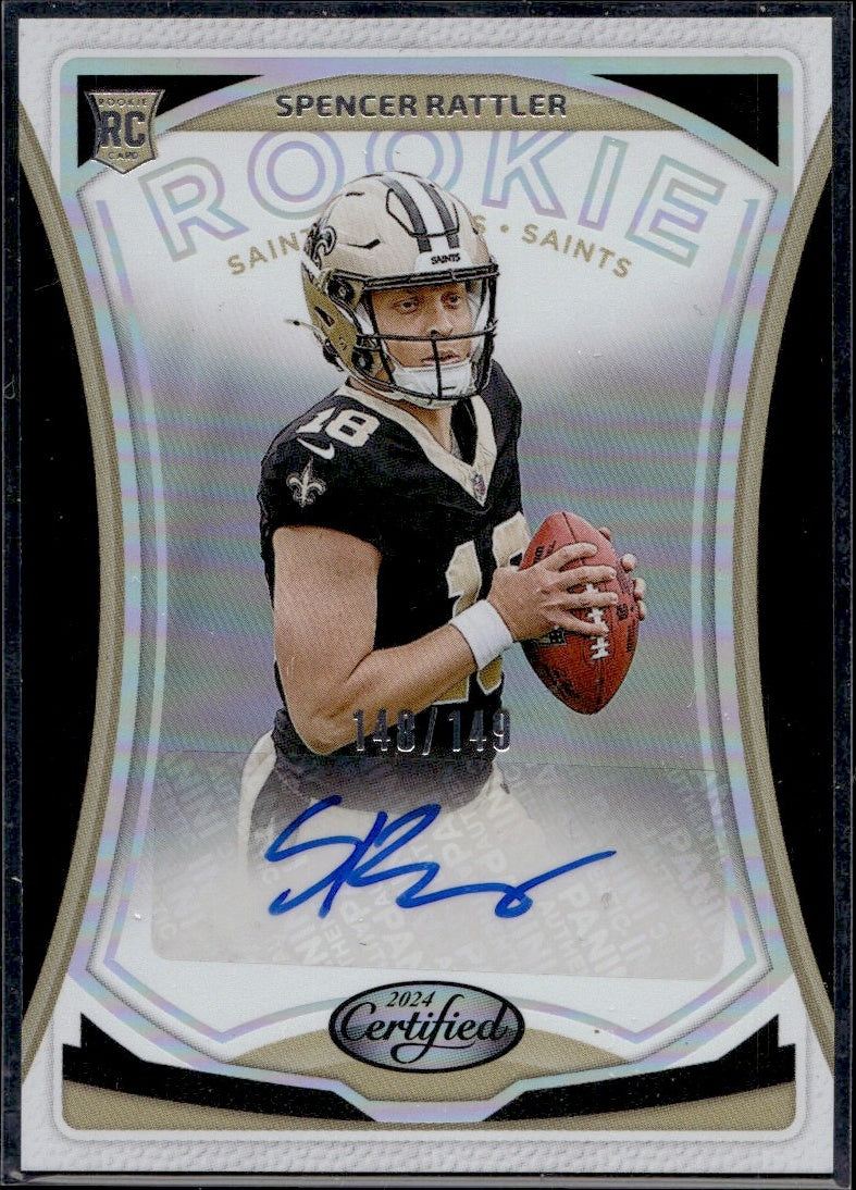 2024 Panini Certified RS-SRR Spencer Rattler Rookie /149 Saints Auto