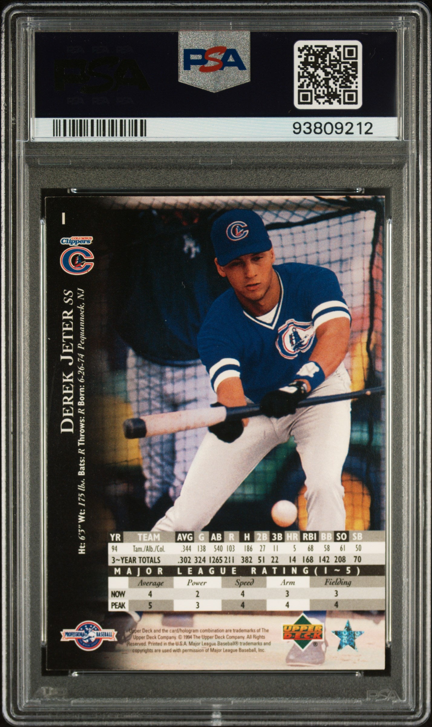 1995 Upper Deck Minor League Derek Jeter #1 PSA 10