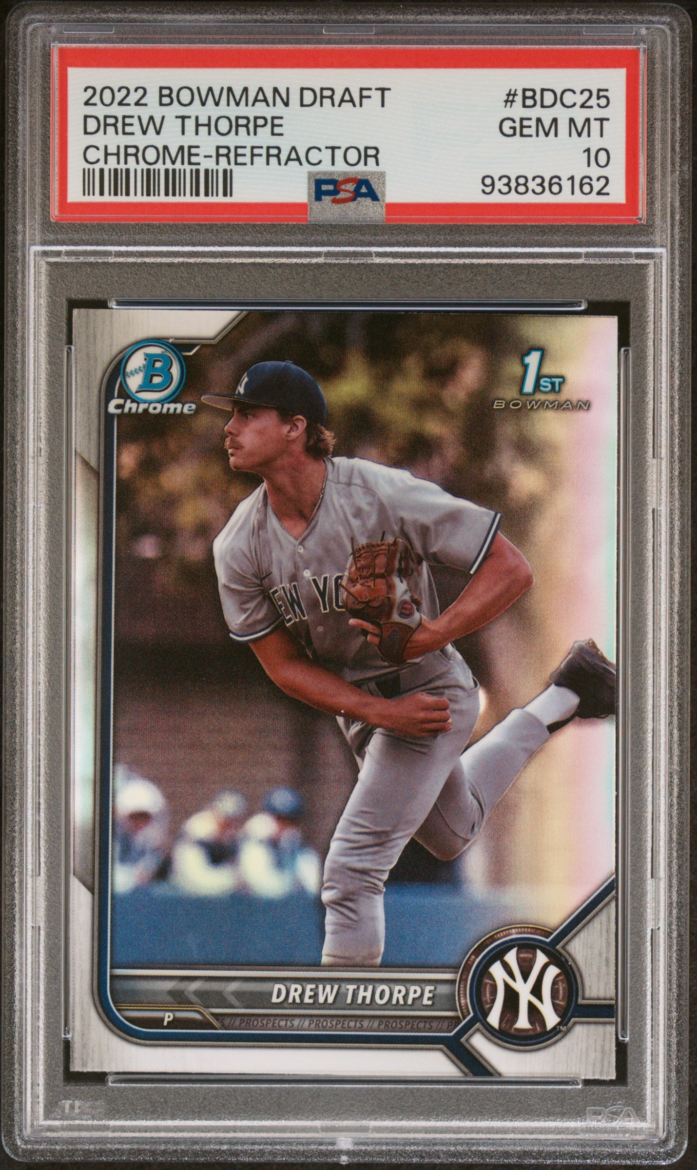 2022 Bowman Draft Chrome Refractor Drew Thorpe #BDC-25 PSA 10