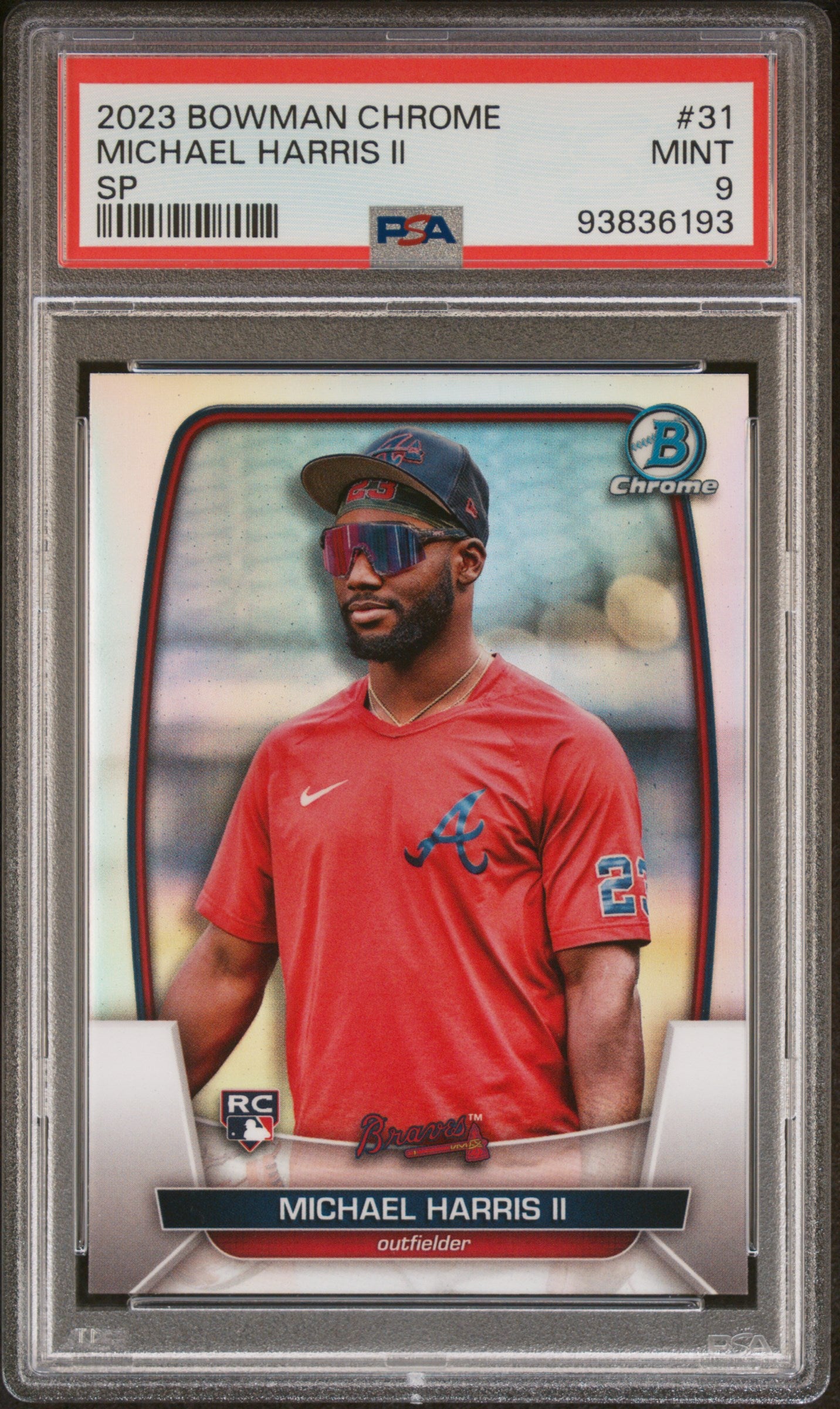 2023 Bowman Chrome Michael Harris II #31 RC SP PSA 9