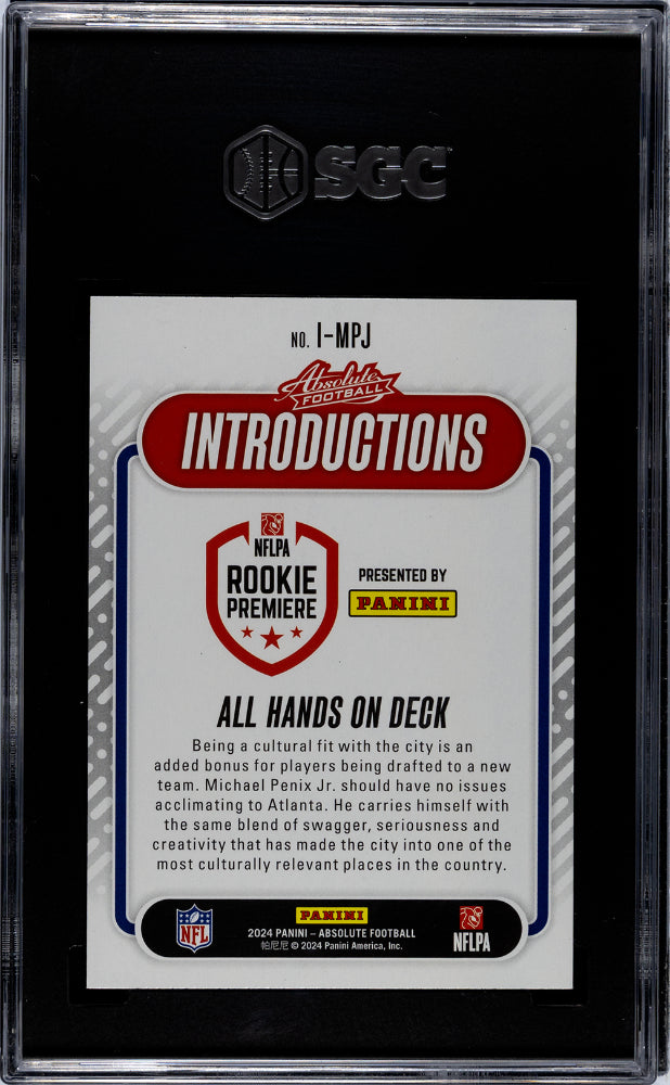 2024 Panini Absolute Introductions Michael Penix Jr #I-MPJ SGC 10