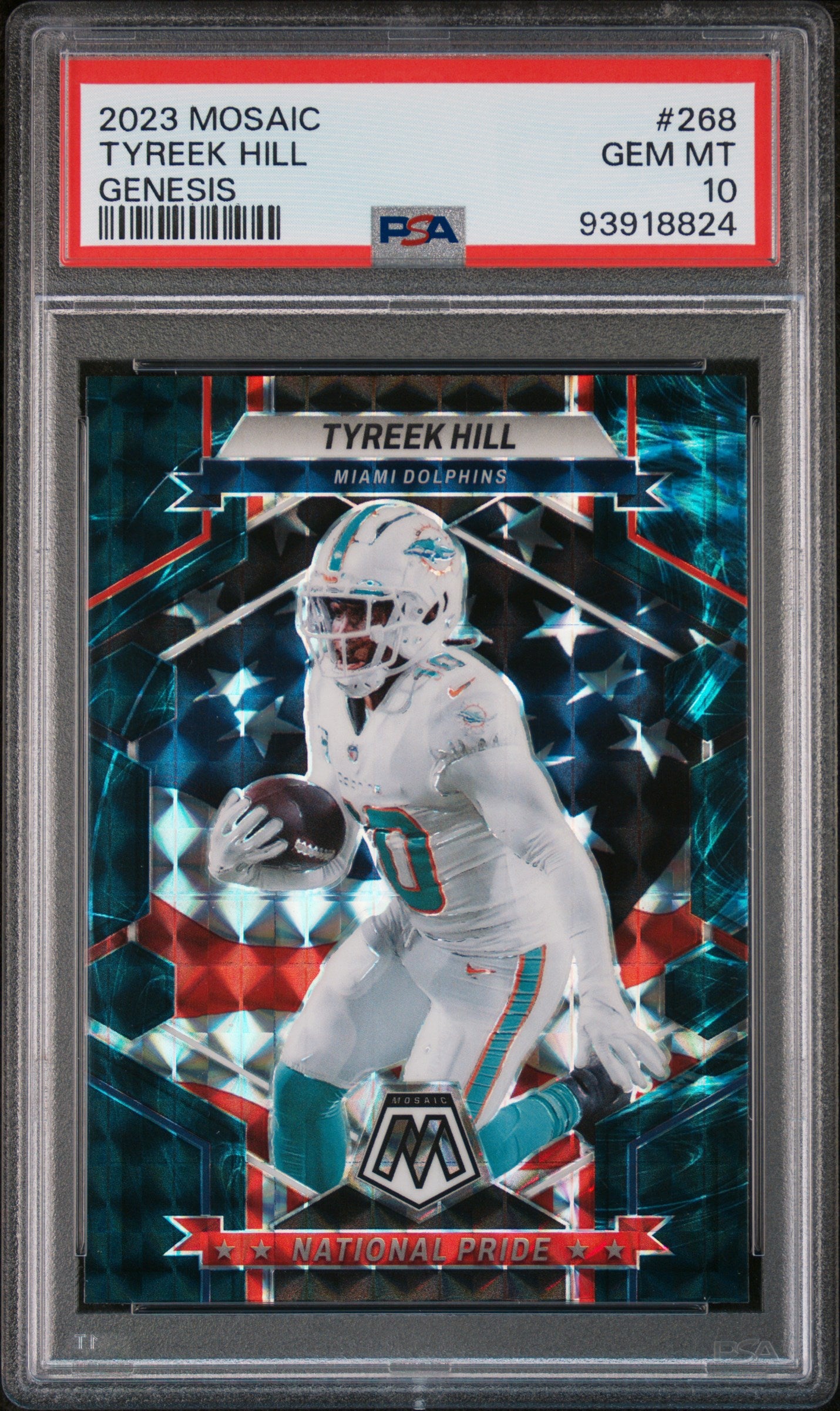2023 Mosaic #268 Tyreek Hill National Pride PSA 10