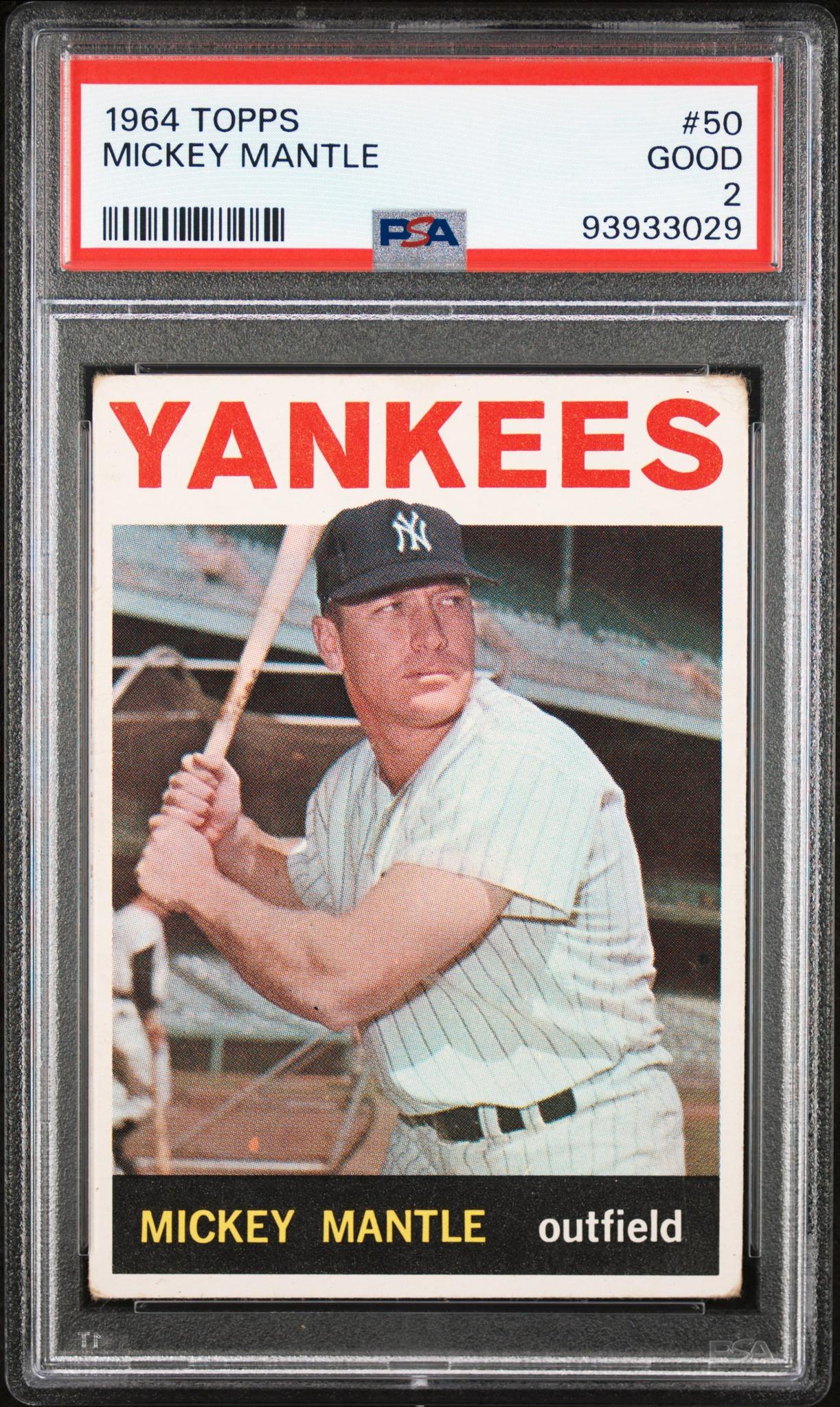 1964 Topps Baseball Mickey Mantle #50 PSA 2