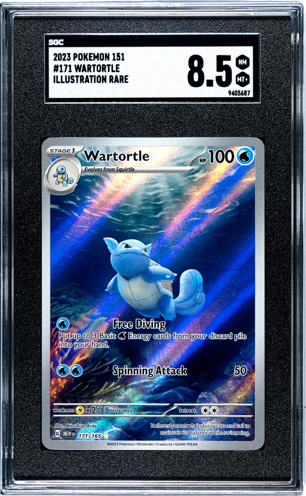 2023 Pokémon Scarlet & Violet 151 Illustration Rare Wartortle #171/165 SGC 8.5