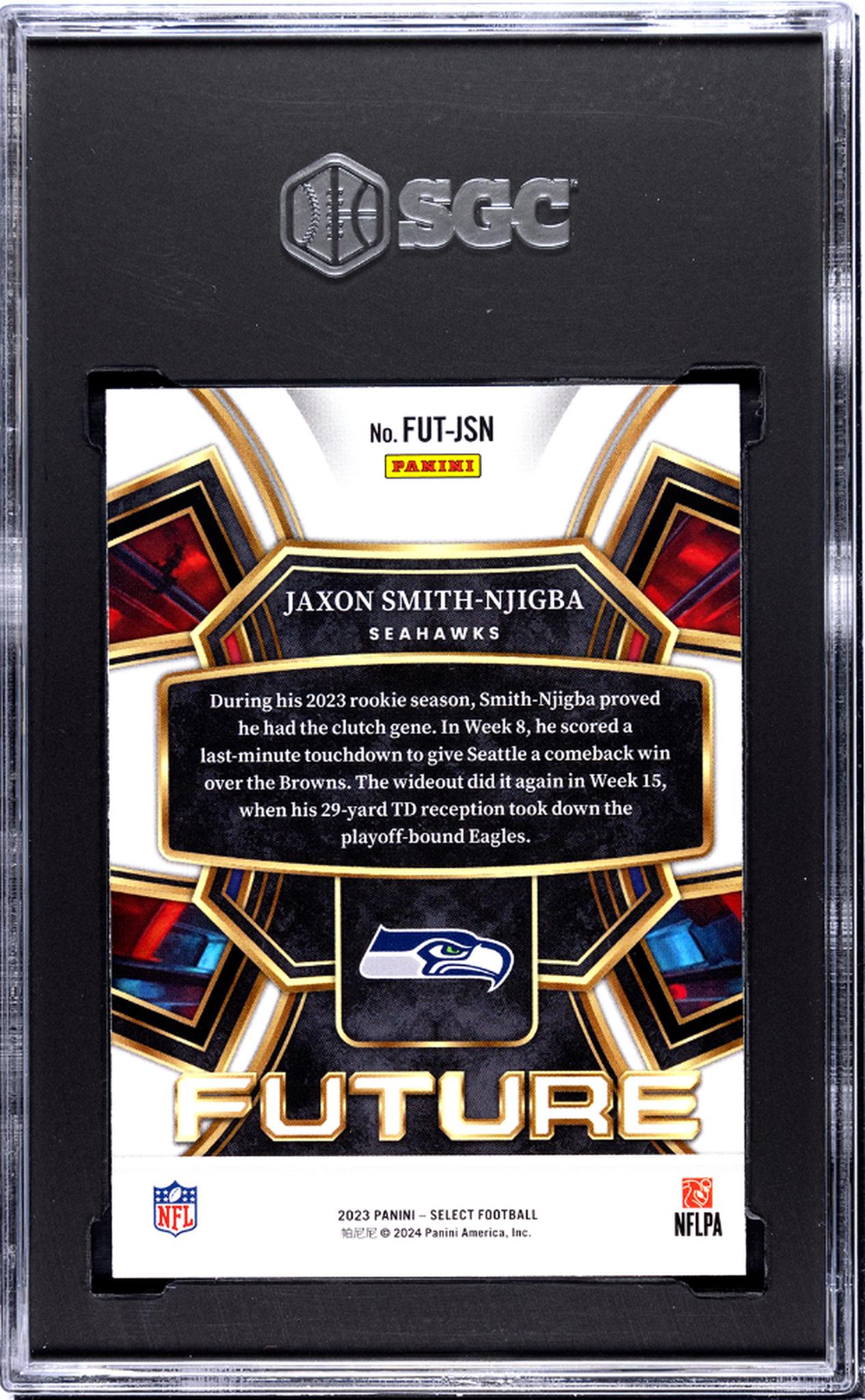 2023 Panini Select #FUT-JSN Jaxon Smith-Njigba Future SGC 9