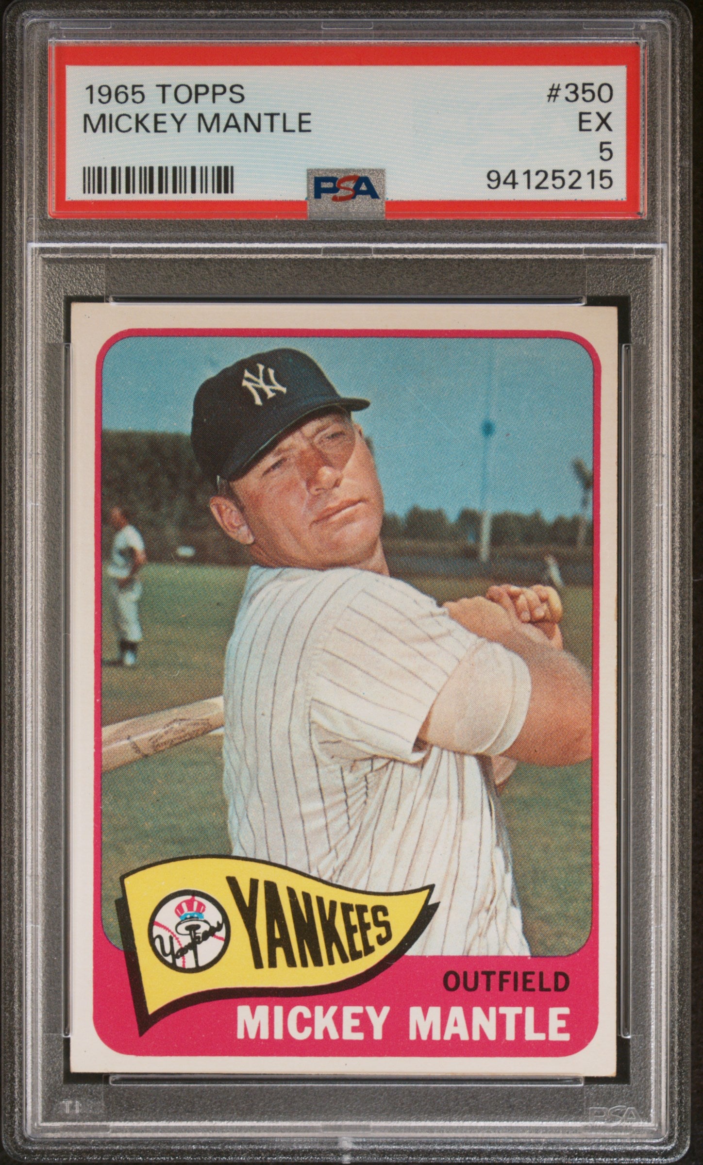 1965 Topps #350 Mickey Mantle PSA 5